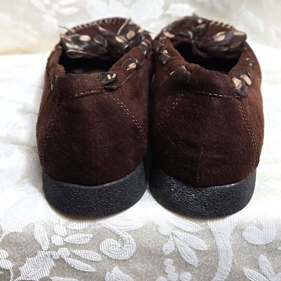 American Eagle Outfitters Brown Moccasin Bow Shoes - Picture 6 of 7